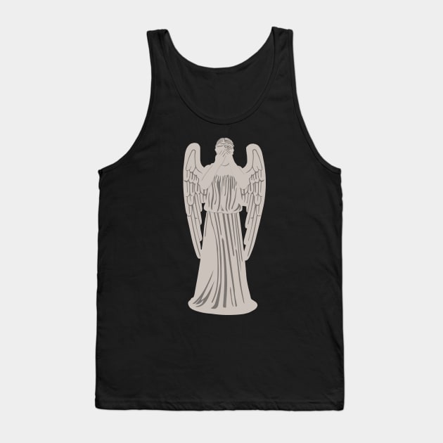 Doctor Who Weeping Angel Tank Top by OutlineArt